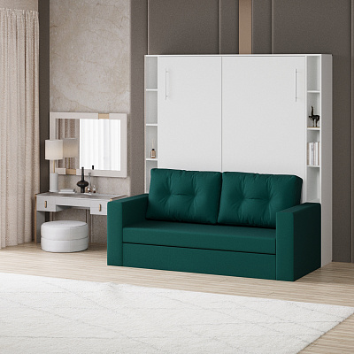 Шкаф-кровать трансформер Смарти 140 изумруд